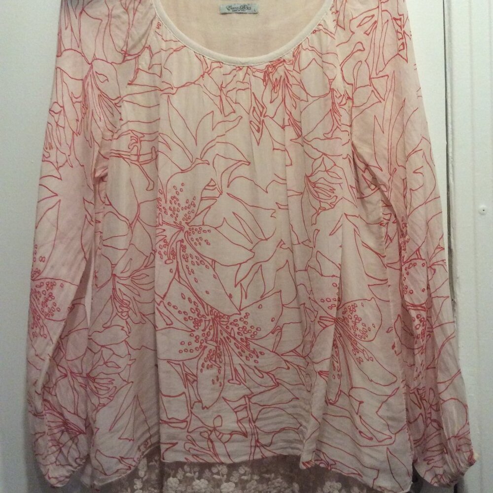 Elena Baldi Made in Italy 100% silk upper top blouse